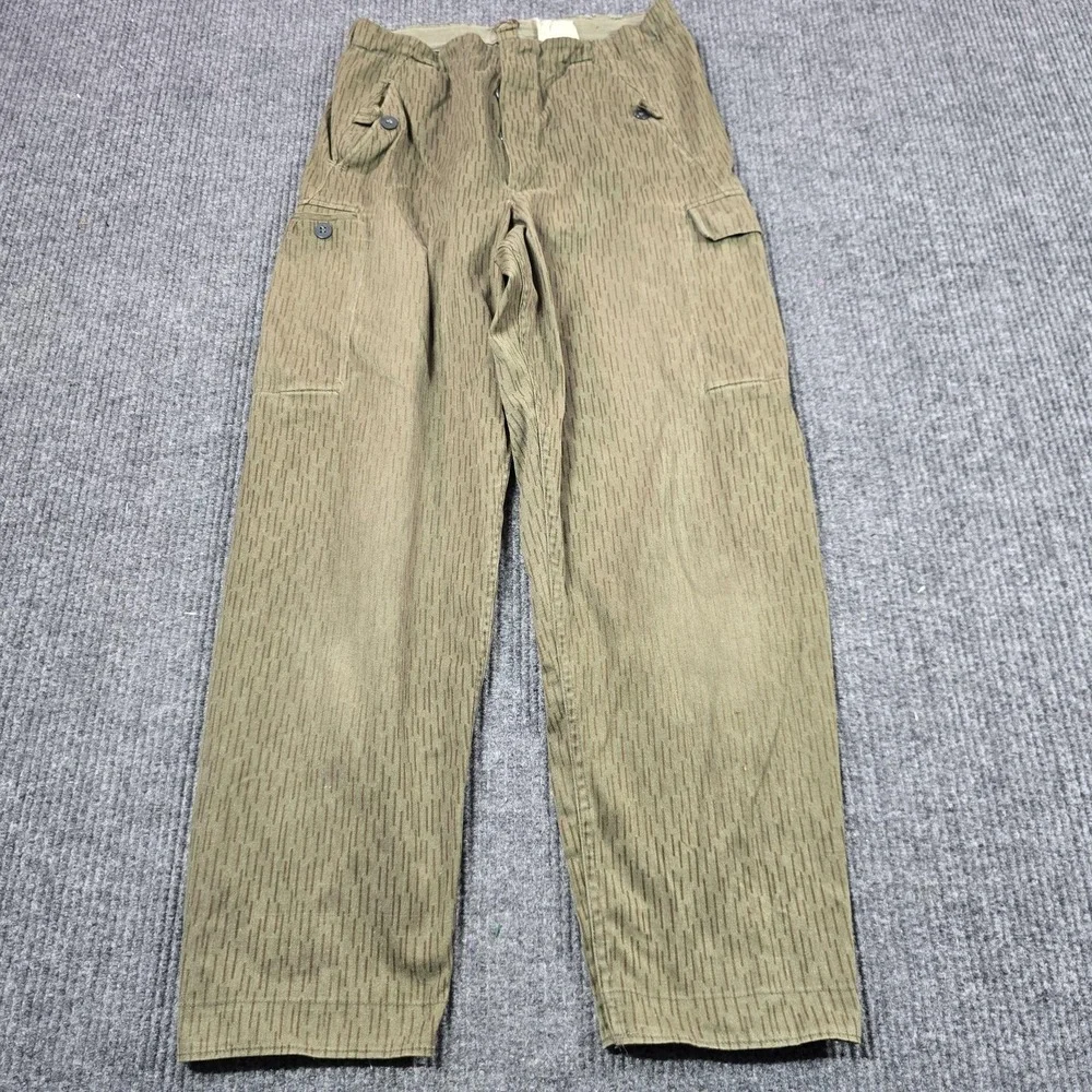 East German Army NVA Strichtarn Rain Camo Field Pants G44 28